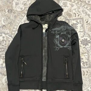 American Rag Cie Men’s Small Faux Fur Lined Hooded Zip Jacket